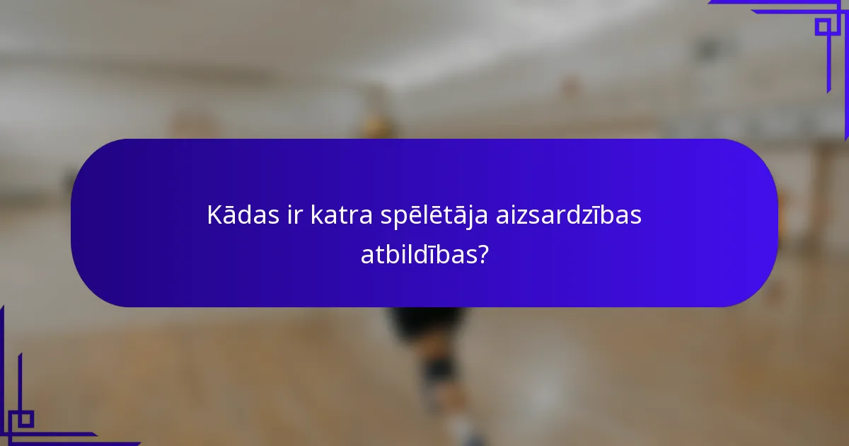 Kādas ir katra spēlētāja aizsardzības atbildības?